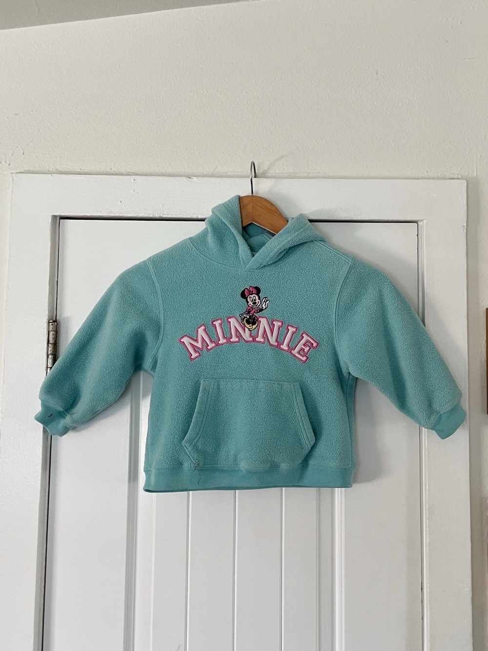 Y2K Disney Minnie Mouse blue hoodie Kids Size XXS Disneyland Casual Comfy